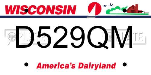 D529QM Wisconsin License Plate