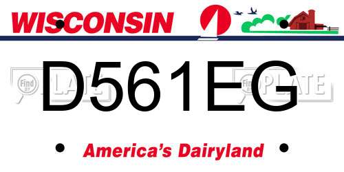 D561EG Wisconsin License Plate