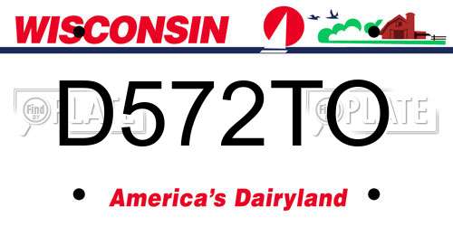 D572TO Wisconsin License Plate