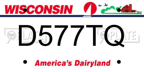 D577TQ Wisconsin License Plate
