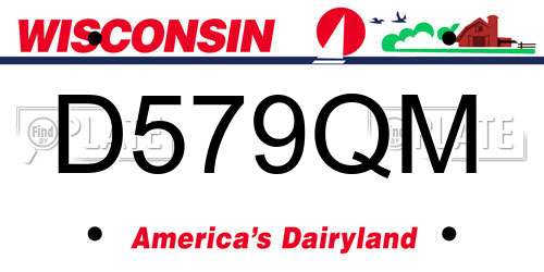 D579QM Wisconsin License Plate