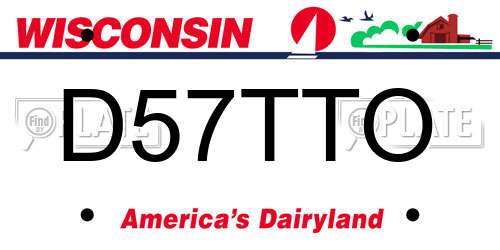 D57TTO Wisconsin License Plate