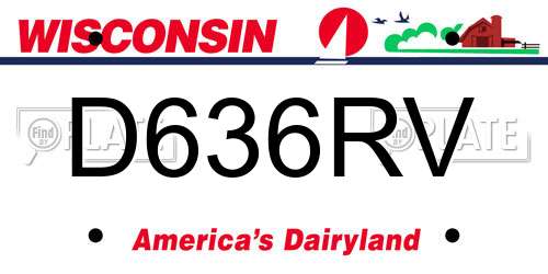 D636RV Wisconsin License Plate