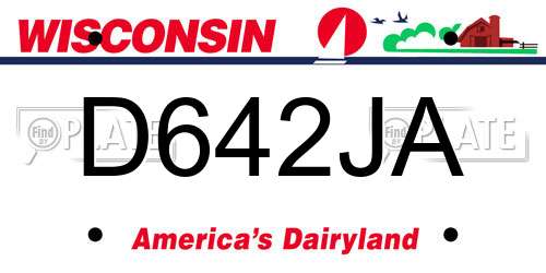 D642JA Wisconsin License Plate