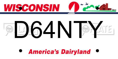 D64NTY Wisconsin License Plate