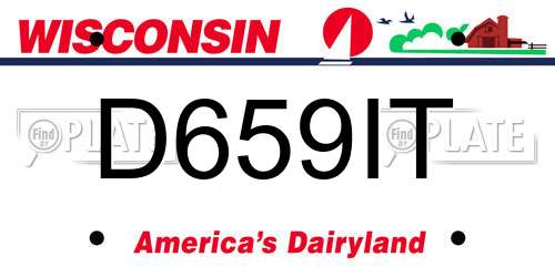 D659IT Wisconsin License Plate