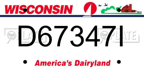D67347I Wisconsin License Plate