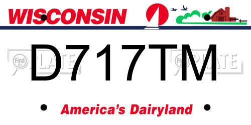 D717TM Wisconsin License Plate
