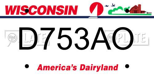 D753AO Wisconsin License Plate
