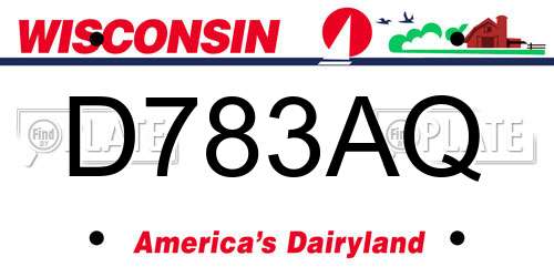 D783AQ Wisconsin License Plate