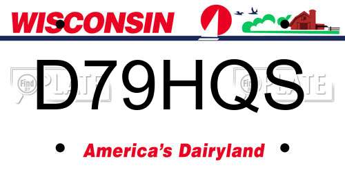 D79HQS Wisconsin License Plate
