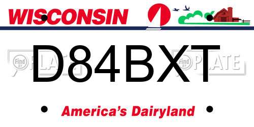 D84BXT Wisconsin License Plate