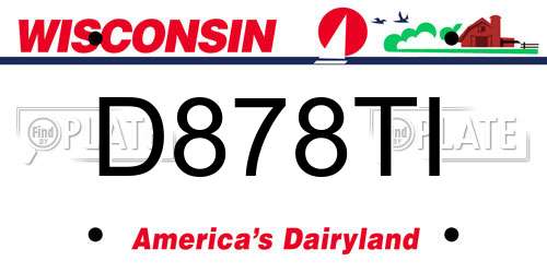 D878TI Wisconsin License Plate