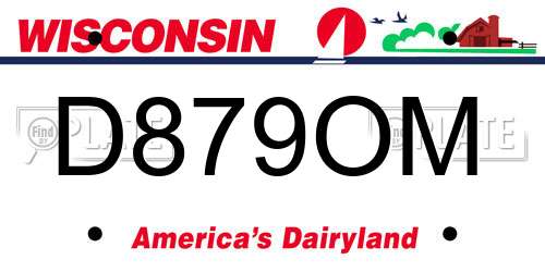 D879OM Wisconsin License Plate