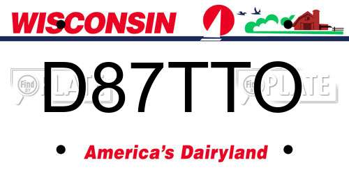D87TTO Wisconsin License Plate