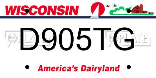 D905TG Wisconsin License Plate