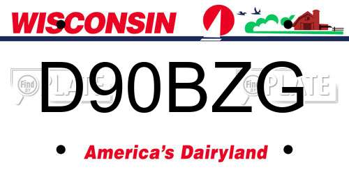 D90BZG Wisconsin License Plate