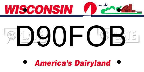 D90FOB Wisconsin License Plate