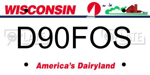 D90FOS Wisconsin License Plate