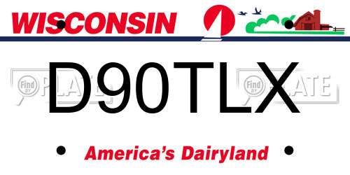 D90TLX Wisconsin License Plate