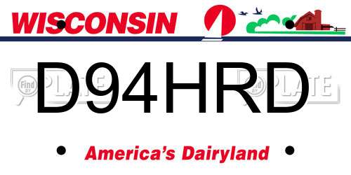 D94HRD Wisconsin License Plate