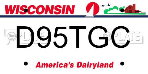 D95TGC Wisconsin License Plate