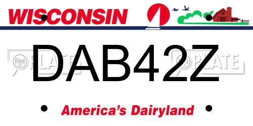 DAB42Z Wisconsin License Plate