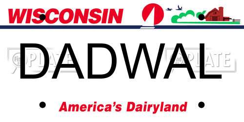 DADWAL Wisconsin License Plate
