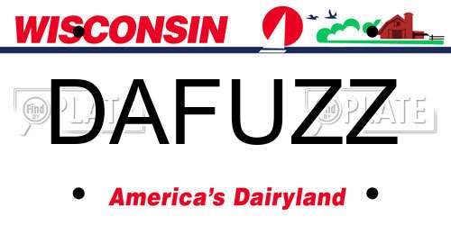 DAFUZZ Wisconsin License Plate