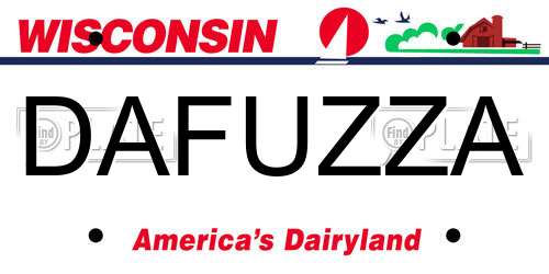 DAFUZZA Wisconsin License Plate