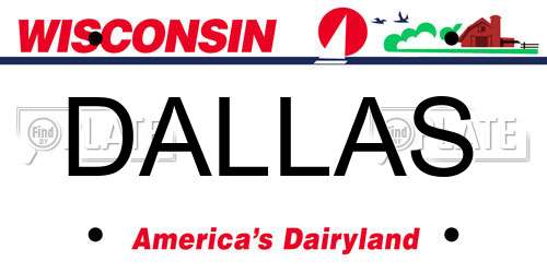 DALLAS Wisconsin License Plate