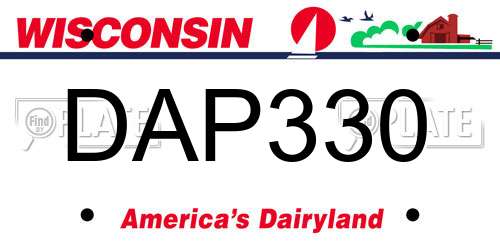 DAP330 Wisconsin License Plate