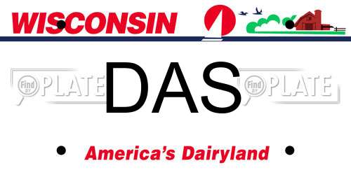DAS Wisconsin License Plate