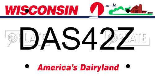 DAS42Z Wisconsin License Plate