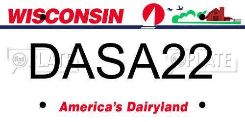 DASA22 Wisconsin License Plate