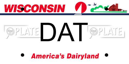 DAT Wisconsin License Plate