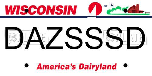 DAZSSSD Wisconsin License Plate