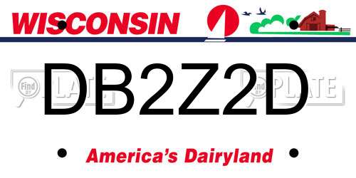DB2Z2D Wisconsin License Plate