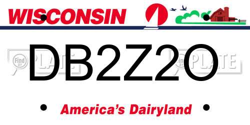 DB2Z2O Wisconsin License Plate