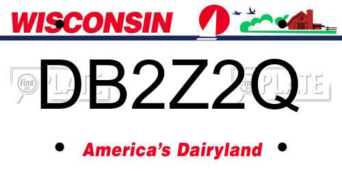DB2Z2Q Wisconsin License Plate