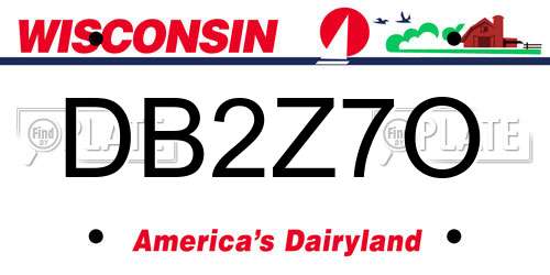 DB2Z7O Wisconsin License Plate