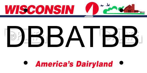 DBBATBB Wisconsin License Plate