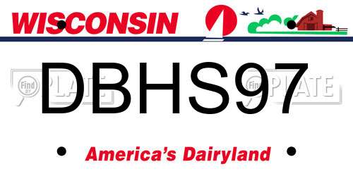 DBHS97 Wisconsin License Plate