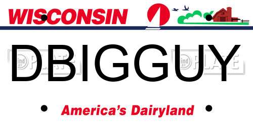 DBIGGUY Wisconsin License Plate