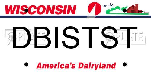 DBISTST Wisconsin License Plate