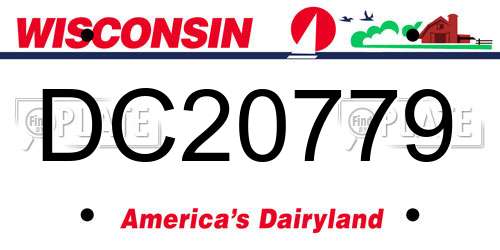 DC20779 Wisconsin License Plate