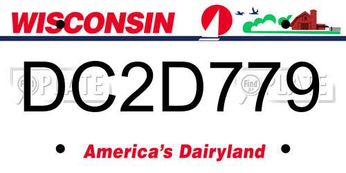DC2D779 Wisconsin License Plate