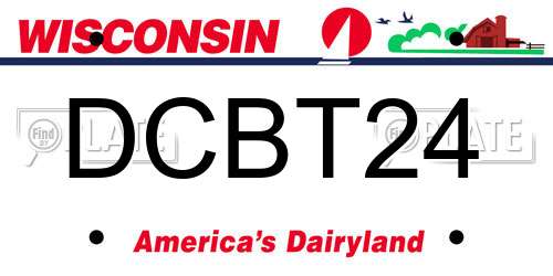 DCBT24 Wisconsin License Plate