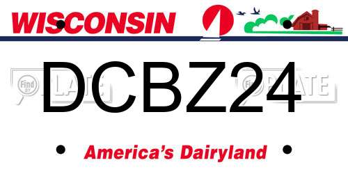DCBZ24 Wisconsin License Plate