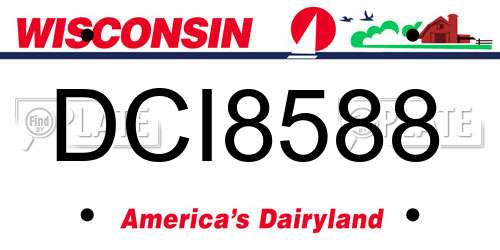 DCI8588 Wisconsin License Plate